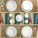 Axyaa Christmas Santa Table Runner - Washable Dining Cloth for Home Decoration