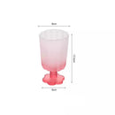 Axyaa Flower Glass Cup Set - Colourful Goblet for Home, Bar, and Cafe Drinkware