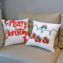 Axyaa Christmas Embroidered Pillowcase - Decorative Sofa Cushion Cover