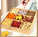Axyaa Bamboo Woven Tray Bread Dim Sum Candy Snack Storage Basket
