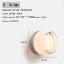 Axyaa Nordic LED Round Wall Sconce for Bedroom Decoration