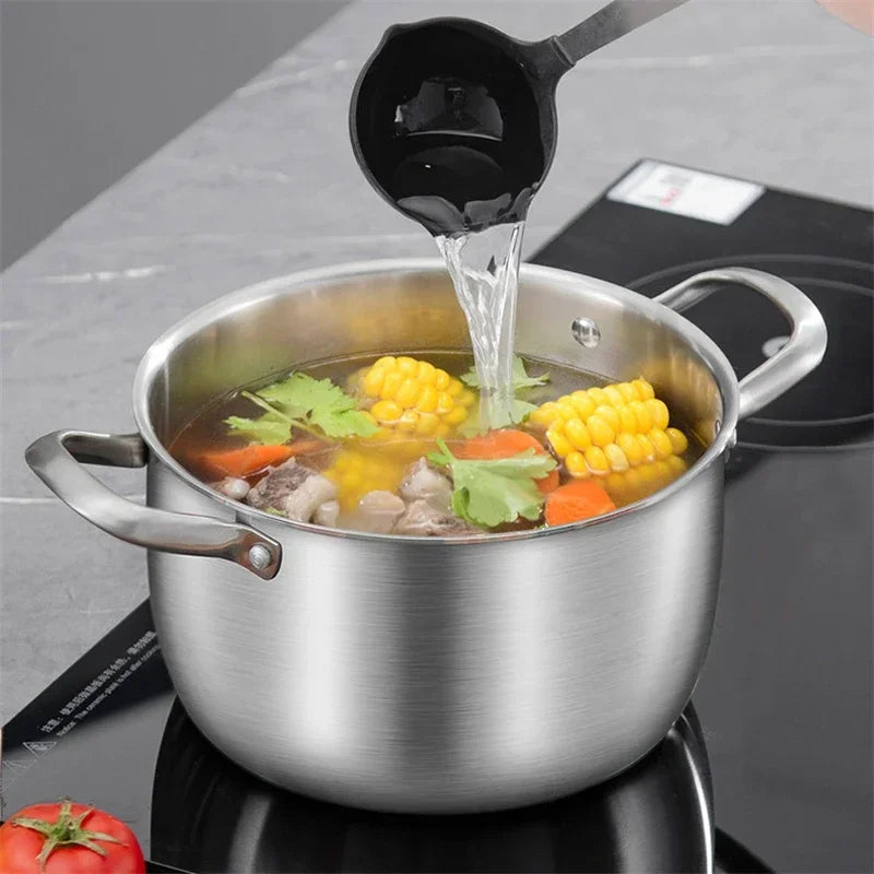 Axya Thick Stainless Steel Soup Pot for Induction Gas Stoves