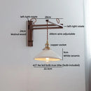 Axyaa Vintage Wood Ceramic LED Wall Light for Bedroom and Living Room