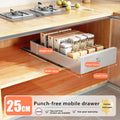 Axyaa Slide Out Cabinet Organizer Pantry Shelves Sliding Drawer Storage Rack