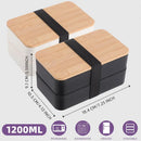 Axyaa Stackable Bento Lunch Box Set with Insulated Bag
