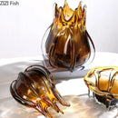 Axyaa Flower Bud Glass Vase for Elegant Hydroponics and Floral Arrangements