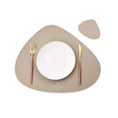 Axyaa Triangle Placemat Coaster Set Oval Tableware Mats Cafe Pad Home Decor