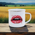 Axyaa Freedom Series Enamel Mug: USA 4th July Coffee Cup - Celebrate Festive Drinkware