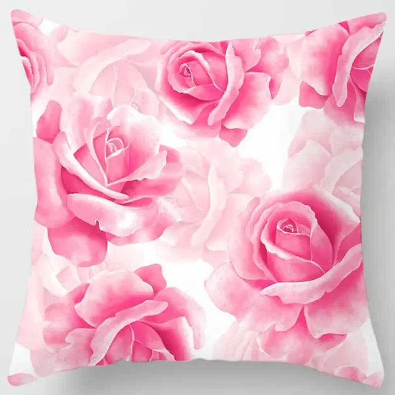 Axyaa Rose Series Yellow Pink Flowers Pillowcase Home Decor