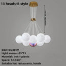 Axyaa Moon LED Bubble Chandelier: Modern 3D Printed Lighting for Living Room & Restaurant