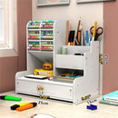 Axyaa Large-Capacity Pen Holder and Stationery Box for Office and School Storage