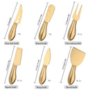 Axyaa Gold Mini Cutlery Set: Knife Fork Chisel Butter Cheese Slicer Stainless Steel