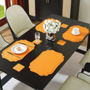 Axyaa Orange Halloween PU Leather Placemats - Set of 10