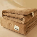 Axyaa Plaid Milk Velvet Winter Blanket | Single & Double, Thick, Feather Core | Spring & Autumn Blanket