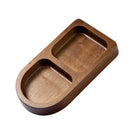 Axyaa Wooden Divided Serving Tray | Multi Compartment Sauce Dishes Elegant Wood Plates