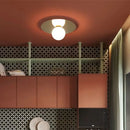 Axyaa Gold LED Ball Ceiling Light for Corridor, Bedroom, and Bar - Minimalist Designer Style