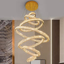 Axyaa Crystal Chandelier Stair Pendant Lamp Living Room Pendant Lights