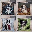 Scottish Border Collie Pillowcase - Axyaa Dog Print Decor Cushion Cover