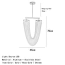 Axyaa Gold & Chrome Tassel Pendant Light - Nordic Minimalist Design