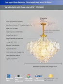 Axyaa French Flower Chandelier Bedroom Dining Room Crystal Lamp