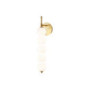 Axyaa Brass Gold LED Glass Sconce Wall Light Fixture