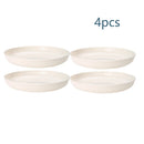 Axyaa Beige Vertical Plastic Plate Set for Home, Camping, and Outdoor Snacking
