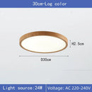 Axyaa Wood Grain LED Ceiling Light: Modern, Ultrathin, Walnut Finish for Home & Restaurant