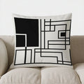 Axyaa Geometric Monochrome Throw Pillow Cover