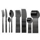 Axyaa 24pcs Stainless Steel Cutlery Set with Diamond Handle