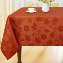 Axyaa Jacquard Leaf & Twig Polyester Tablecloth - Rectangle & Round Options