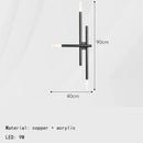 Axyaa Nordic Minimalist Wall Light Art Deco Sconce Brass Acrylic Lamp