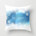 Blue Winter Snowflake Pillowcase for Stylish Christmas Decor by Axyaa