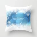 Blue Winter Snowflake Pillowcase for Stylish Christmas Decor by Axyaa