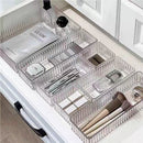 Axyaa Makeup Vanity Drawer Organizer Trays - Stackable 4-Size Bins for Cosmetics