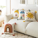 Axyaa Jacquard Embroidery Tufted Pillow Cover - 45X45 Decor Sofa Bed Cushion