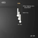 Axyaa LED Magic Bean Brass Ball Chandelier for Modern Living Room & Bar Counter
