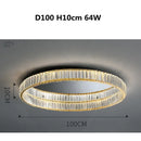 Axyaa Gold Steel Crystal LED Dimmable Ceiling Light for Luxe Living Spaces