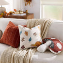 Axyaa Embroidered Maple Leaf Throw Pillowcases in 30x50/45x45cm Sizes