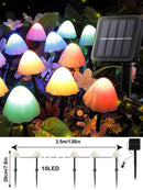 Axyaa Solar Mushroom Lights - 10/20 Patio Fairy Lights with Remote Control