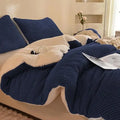 Axyaa Jacquard Sherpa Fur Comforter Set with 2 Pillowcases
