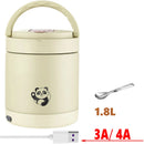 Axyaa Electric Heated Lunch Box: Portable Stainless Steel Food Warmer