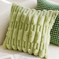 Axyaa Floral Embroidered Pillowcase - Green Yellow Cotton Cushion Cover