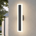 Axyaa Stainless Steel Black Sconces: Outdoor Long-strip Lighting Fixture