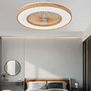 Axyaa Wood Grain Ceiling Fan Light for Kitchen Bedroom LED Integration