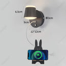 Axyaa LED Rotatable Wall Lamp USB Charging Touch Dimming for Bedroom and Living Room