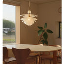 Axyaa Glass Pine Cone LED Chandelier for Living Room Bedroom Kitchen Decor
