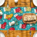 Axyaa Snowflake Cartoon Table Runner for Festive Dining Decor