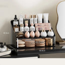 Axyaa Clear Makeup Organizer with Drawer: Cosmetic Storage Box for Dresser and Display
