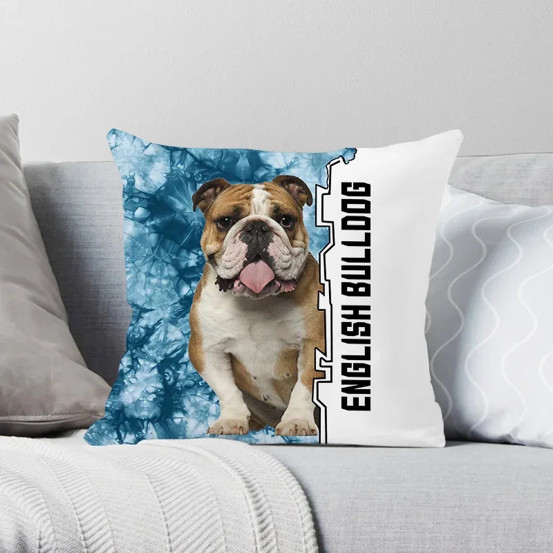 Axyaa American Akita Print Pillowcase: Cute Dog Cushion Cover for Home and Car