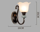 Axyaa Vintage Retro Metal Glass Wall Sconce Classic Light Fixture Lighting